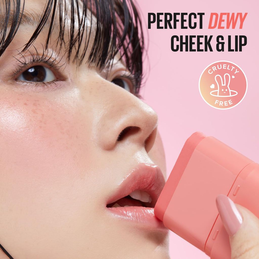 KAJA Dewy Bar 01 Berry Sparkler – 2-in-1 Creamy Blush & Lip Balm, 10g