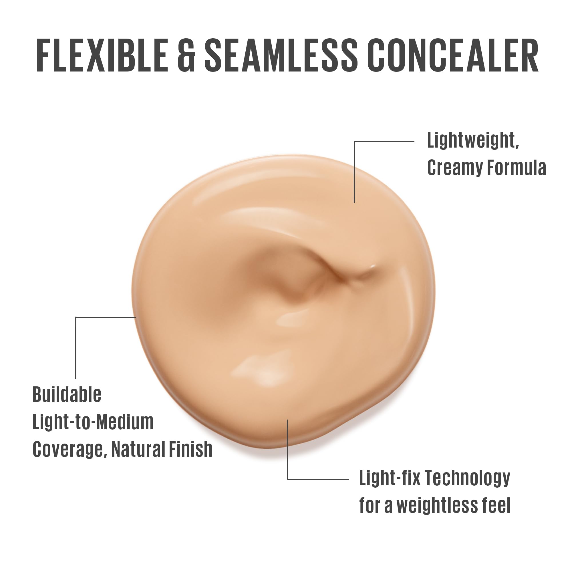KAJA Liquid Concealer - Don't Settle 05 Fortune Cookie | Hydrating, Buildable, Lightweight Coverage