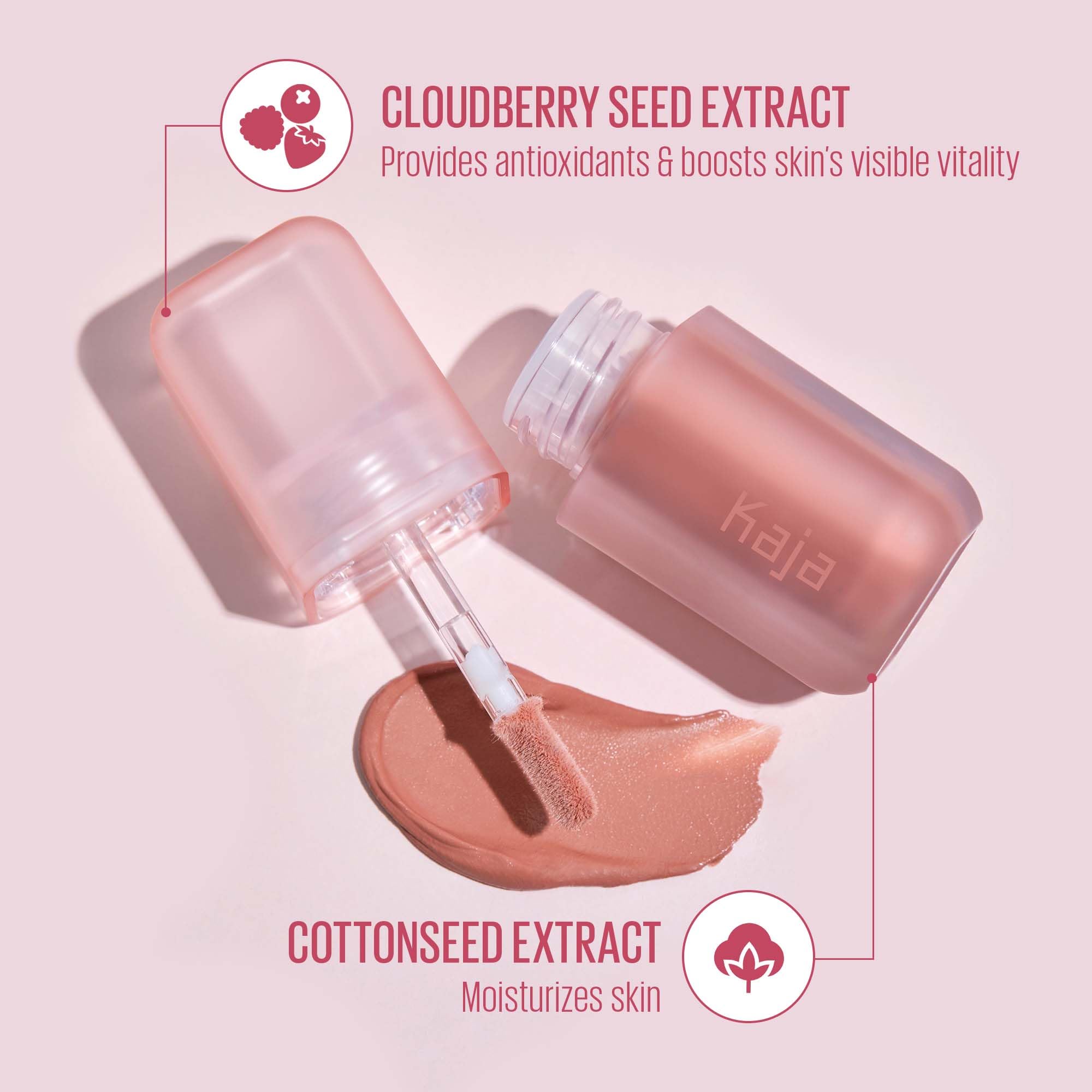 KAJA Whipped Dream: Multi-Purpose Liquid Eyeshadow & Blush in Rose Macaron | Buildable, Blendable, Airy Semi-Matte Finish
