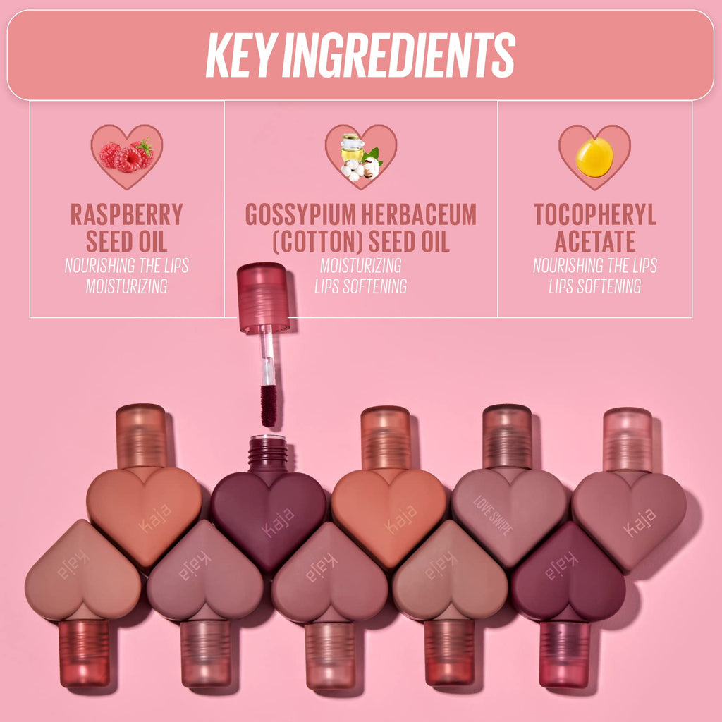 KAJA Lip Mousse Love Swipe 02 Sweet Softie — Velvet Finish, Buildable Color, Raspberry Seed Oil + Vitamin E, 0.22 oz