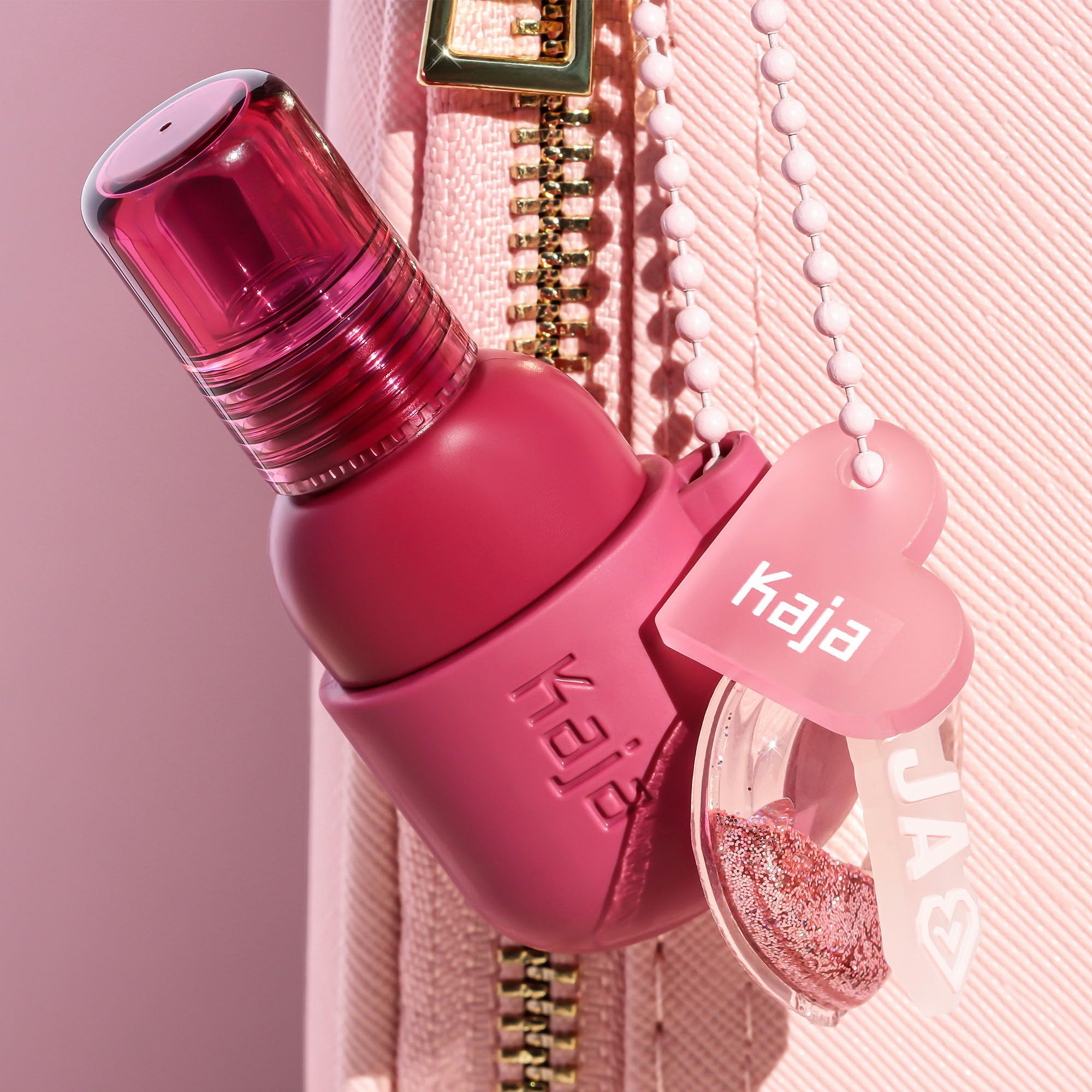 KAJA Jelly Charm Lip & Blush 05 Peach Fizz – Hydrating Lip & Cheek Tint with Keychain, 0.17 oz