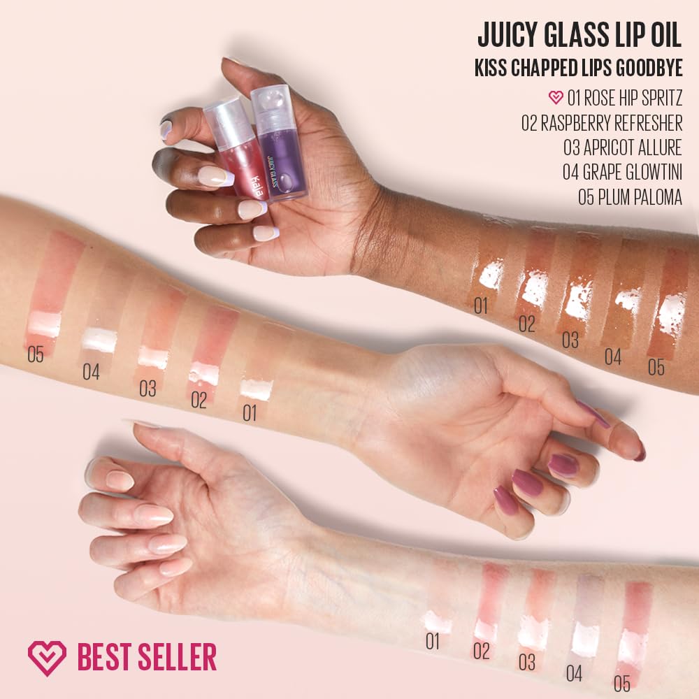 KAJA Lip Plumping Juicy Glass 05 Plum Paloma – Hydrating, Lightweight Gloss Plumper (Vegan, Cruelty-Free)