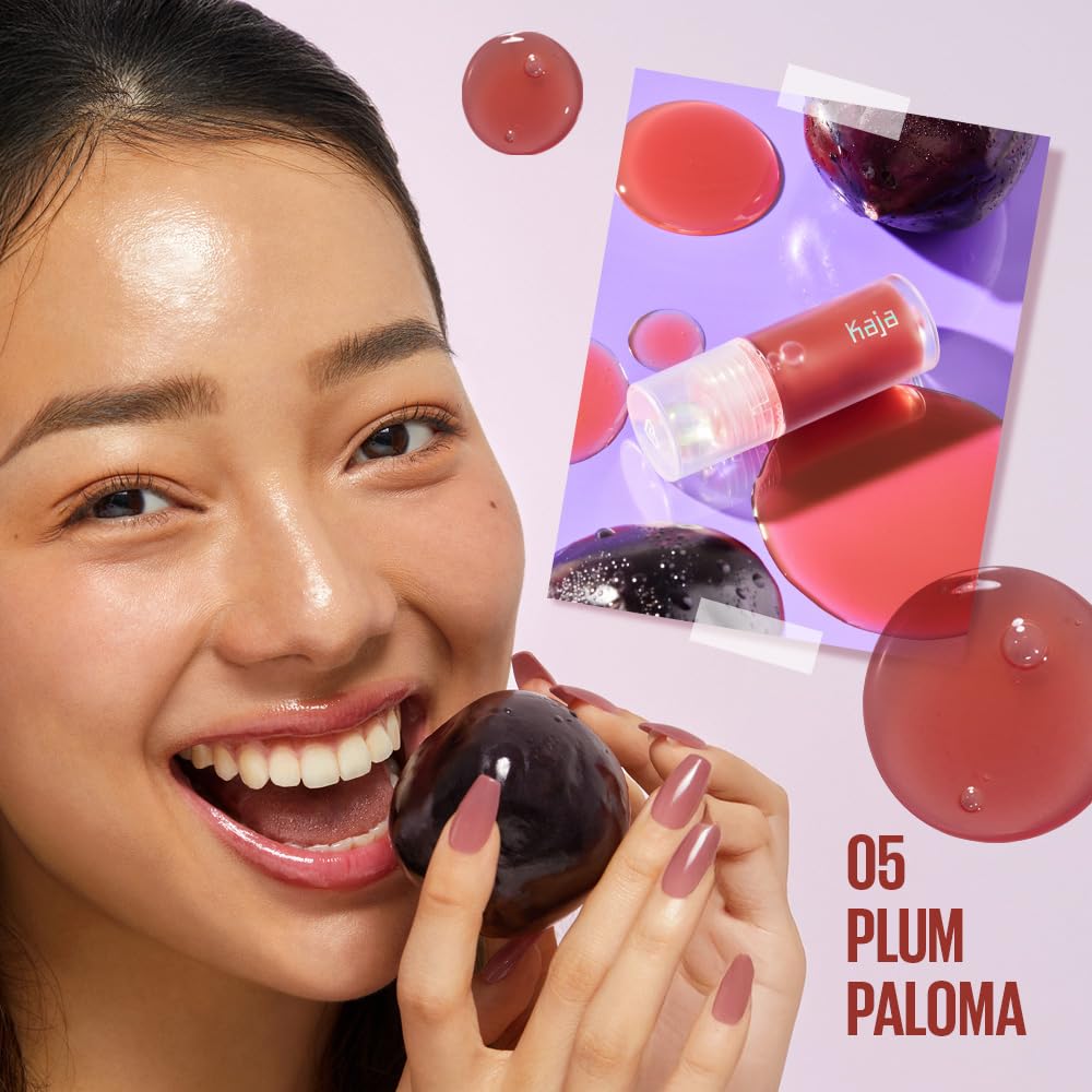KAJA Lip Plumping Juicy Glass 05 Plum Paloma – Hydrating, Lightweight Gloss Plumper (Vegan, Cruelty-Free)