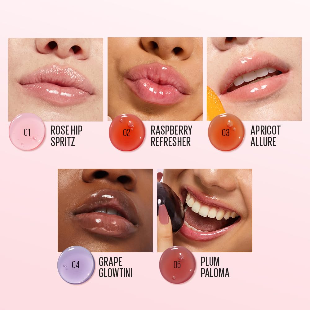 KAJA Lip Plumping Juicy Glass 05 Plum Paloma – Hydrating, Lightweight Gloss Plumper (Vegan, Cruelty-Free)