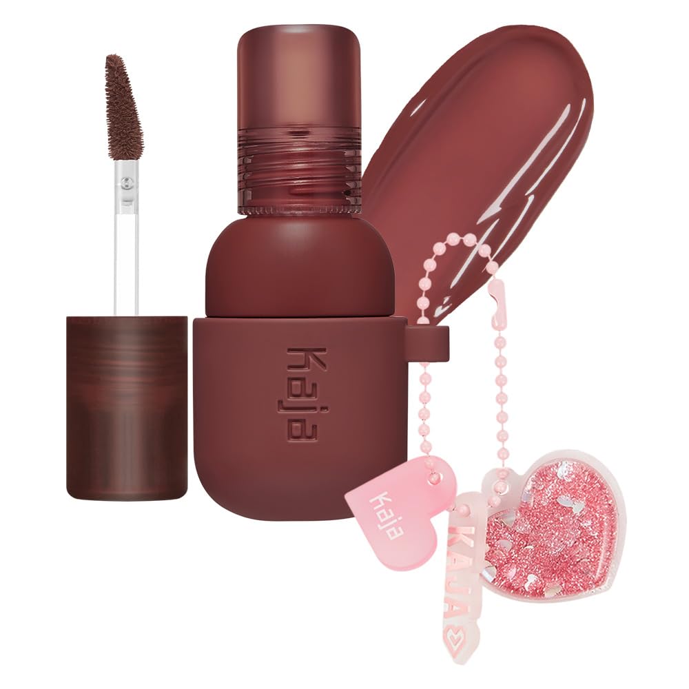 Kaja Lip & Blush Glazed Keychain Stain Jelly Charm 06 Mocha Glaze – Hydrating, Long-Lasting Lip Tint