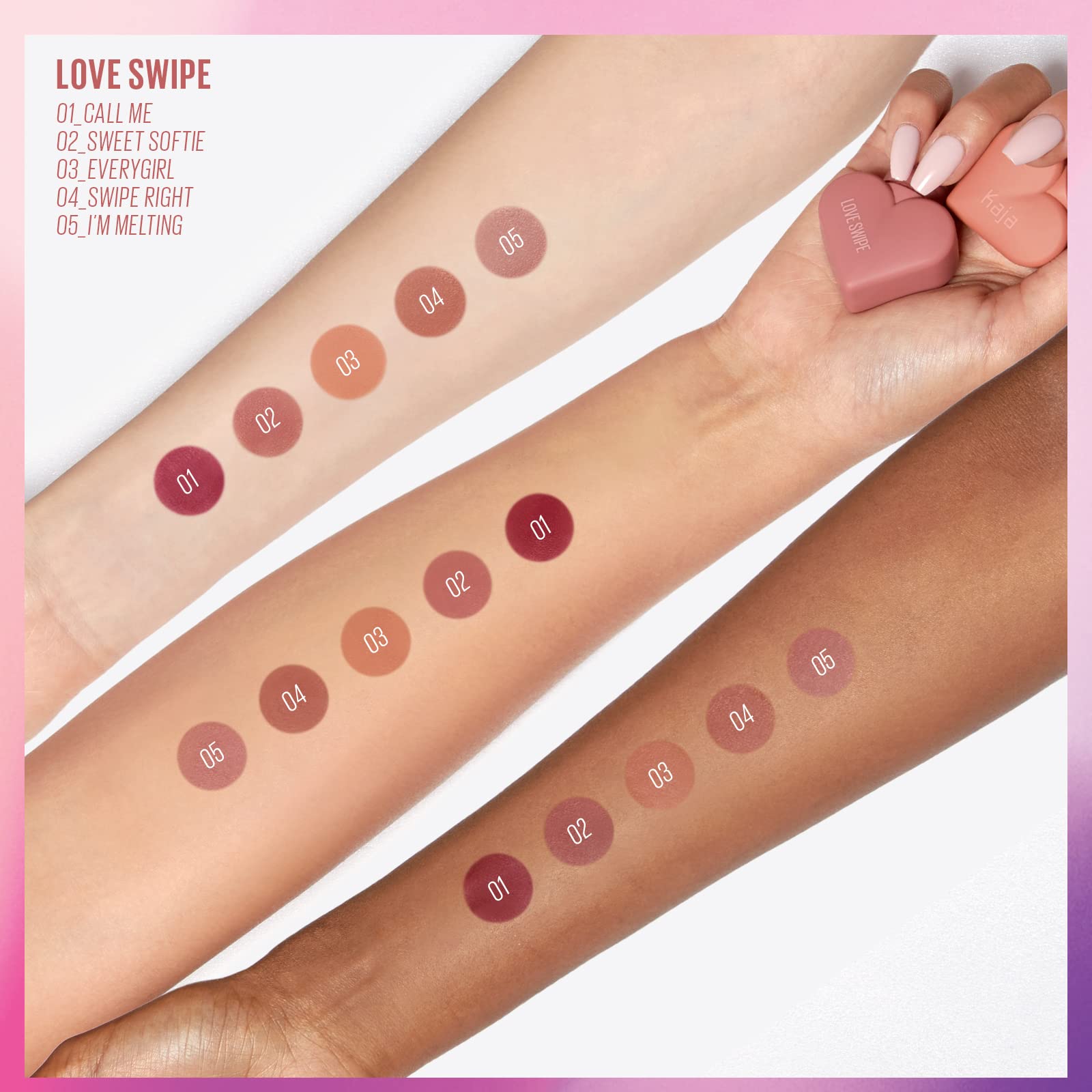 KAJA Lip Mousse Love Swipe 02 Sweet Softie — Velvet Finish, Buildable Color, Raspberry Seed Oil + Vitamin E, 0.22 oz