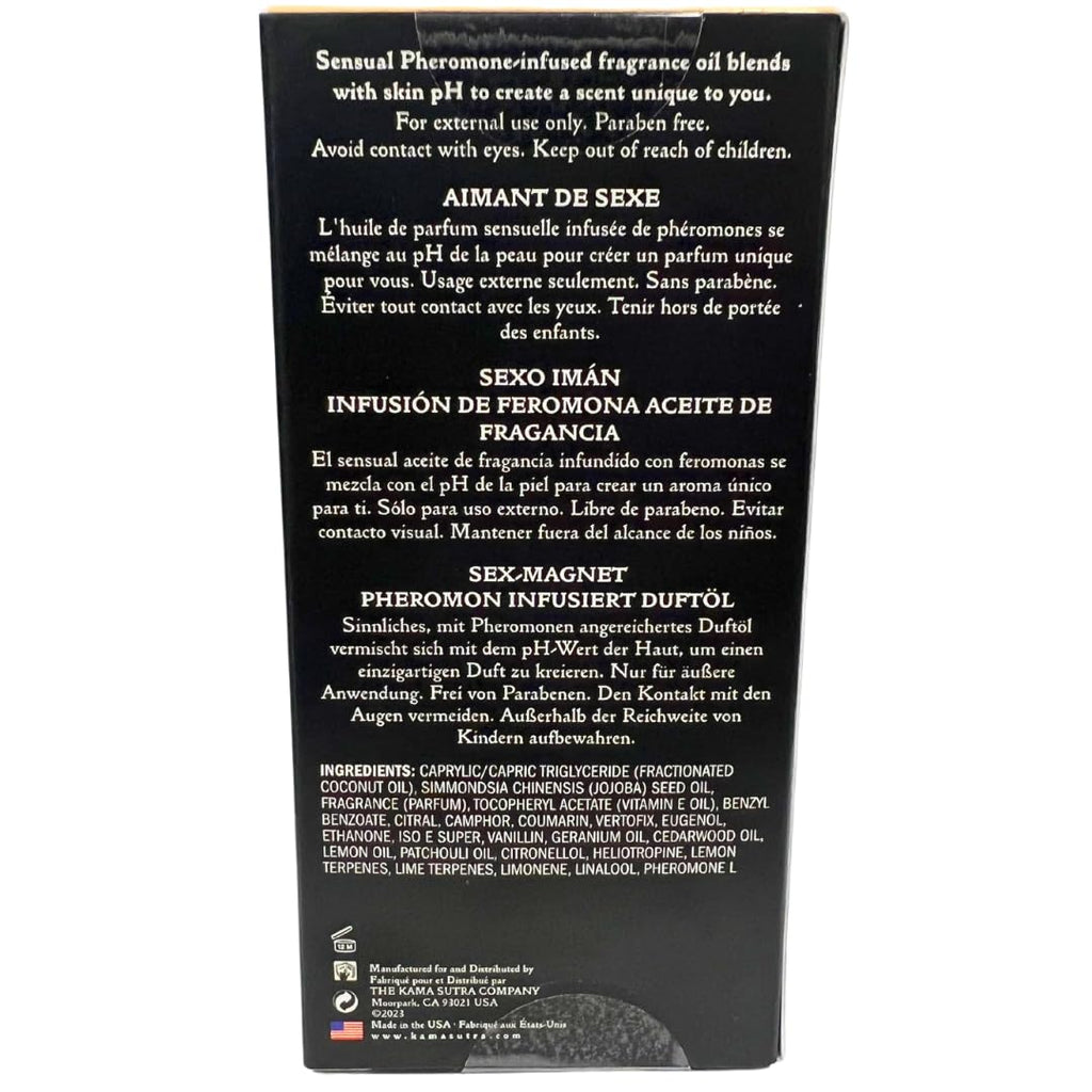 KAMA SUTRA Roll-On Pheromone Infused Oil Perfume – Vanilla Amber | Unisex, TSA-Ready