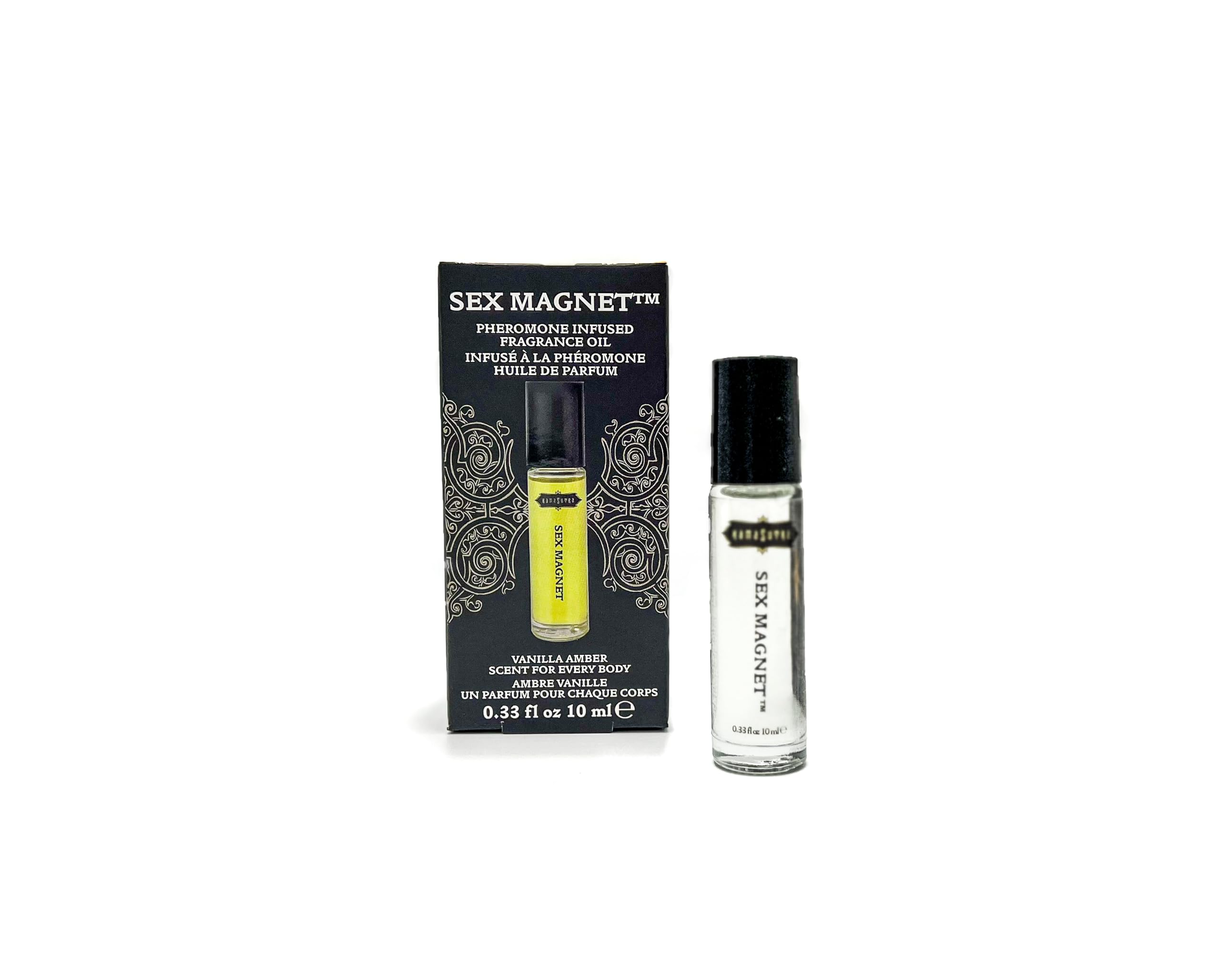 KAMA SUTRA Roll-On Pheromone Infused Oil Perfume – Vanilla Amber | Unisex, TSA-Ready