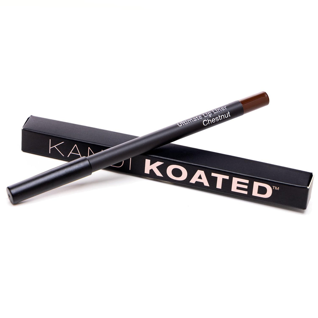 Kandi Koated Edge Lip Liner Pencil Chestnut – Paraben-Free, Cruelty-Free, Vitamin E & C
