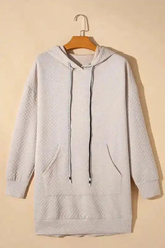 Quilted Hooded Mini Dress Women UK | Kangaroo Pocket