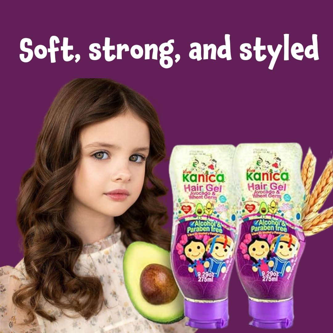 KANICA Gel Duo: Avocado & Wheat Germ Hydrating Styling Gel – Alcohol & Paraben-Free, Made in Mexico