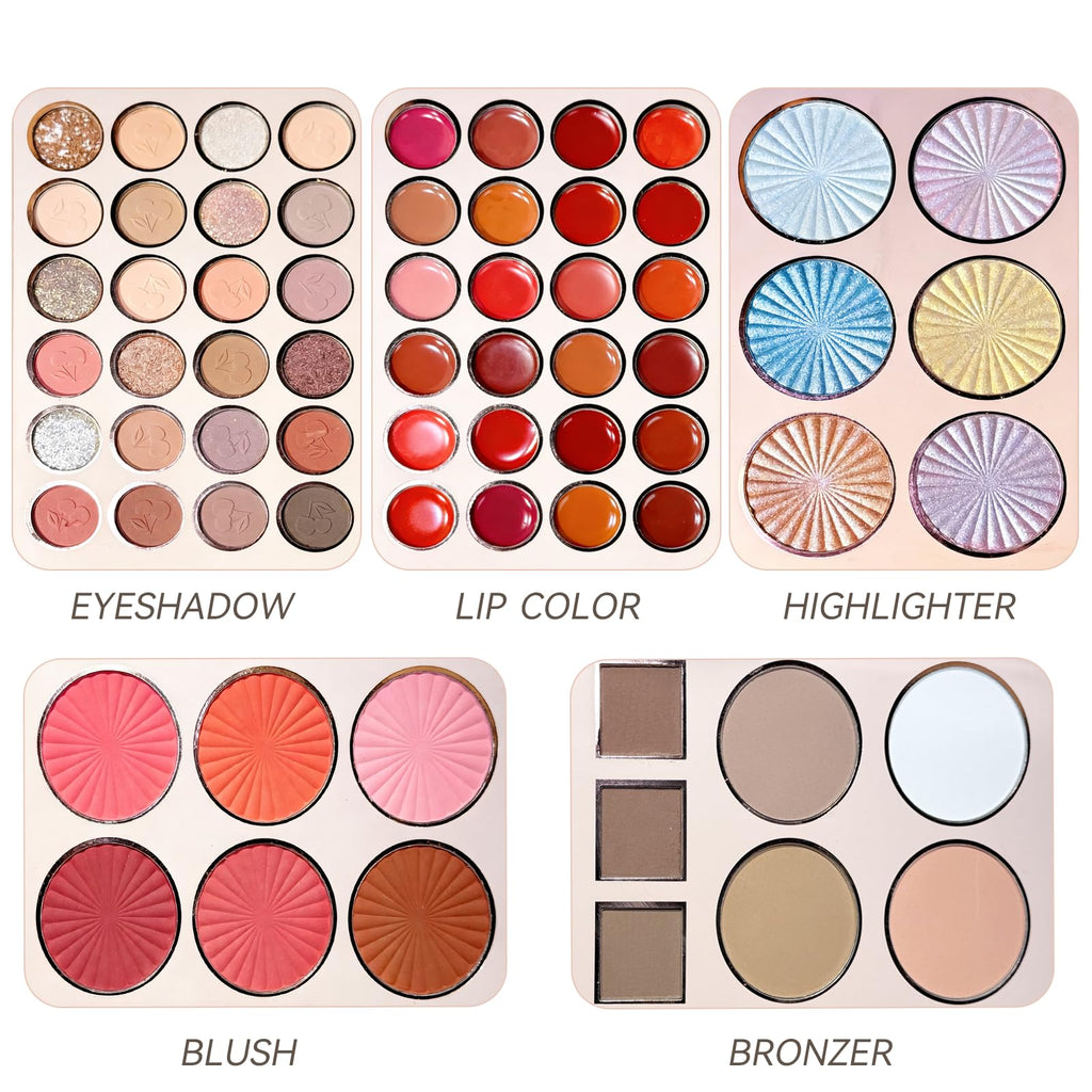 K'APEINE 67 Colors Palette – 5-in-1 Foldable Makeup Kit for Eyes, Cheeks, Lips