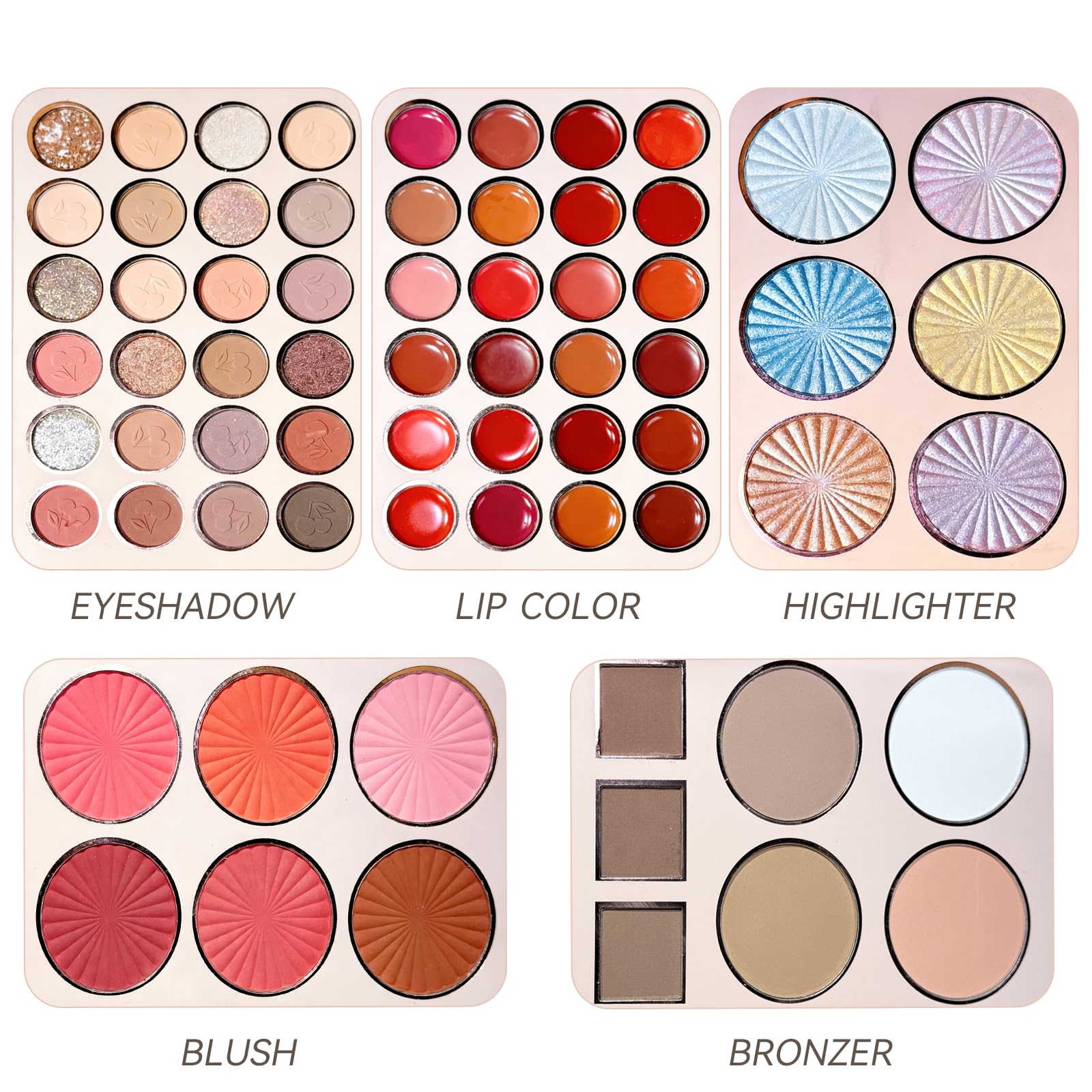 K'APEINE 67 Colors Palette – 5-in-1 Foldable Makeup Kit for Eyes, Cheeks, Lips