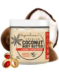 Kapuluan Coconut Body Butter for Dry Skin – Whipped Coconut Oil, Ucuuba & Cupuaçu Butter – Tiger Orchid & Wild Cherry