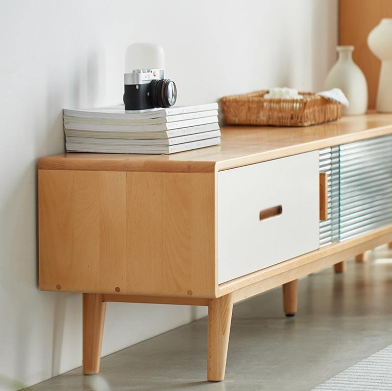 Karah TV Stand, Glass Door