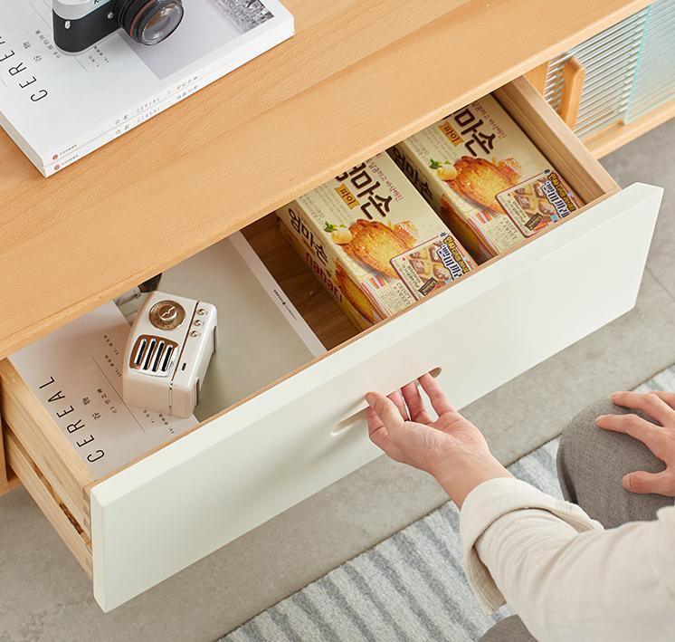Karah TV Stand, Glass Door