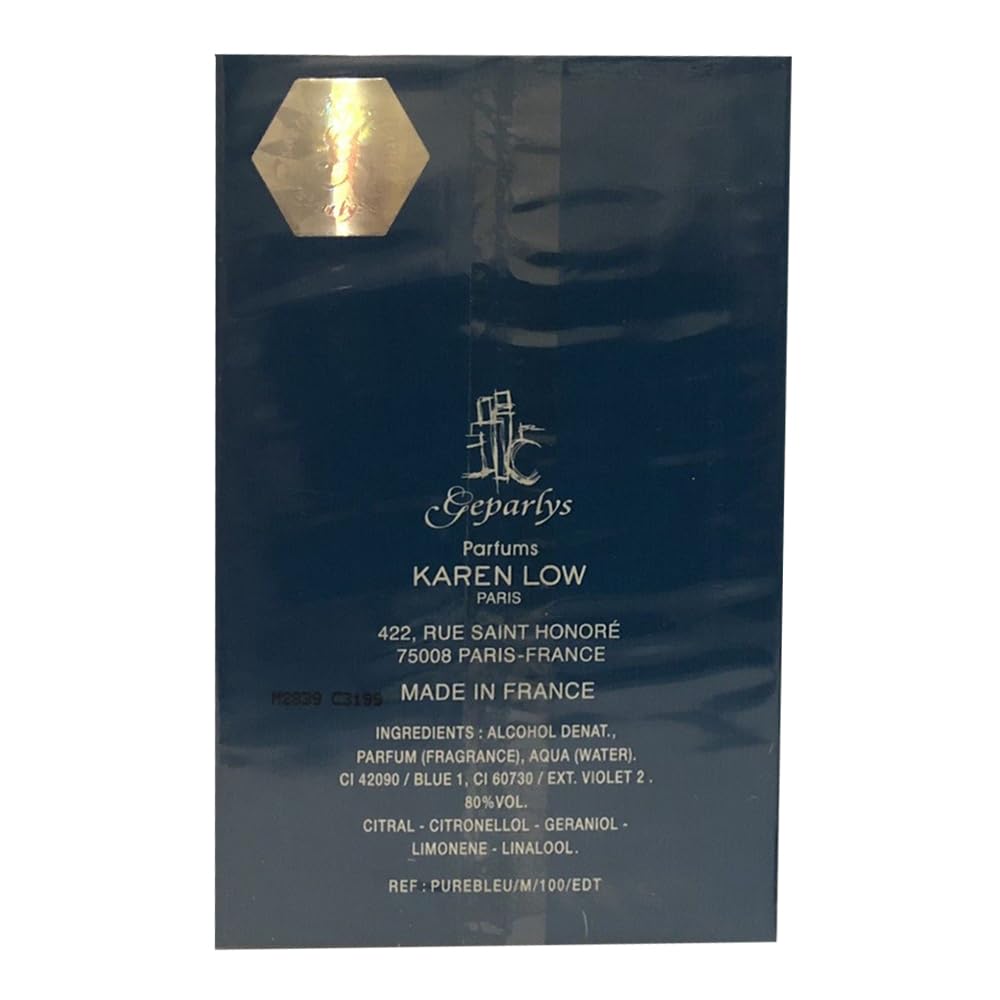 Karen Low Pure Blue Eau de Toilette Spray for Men – 3.4 oz