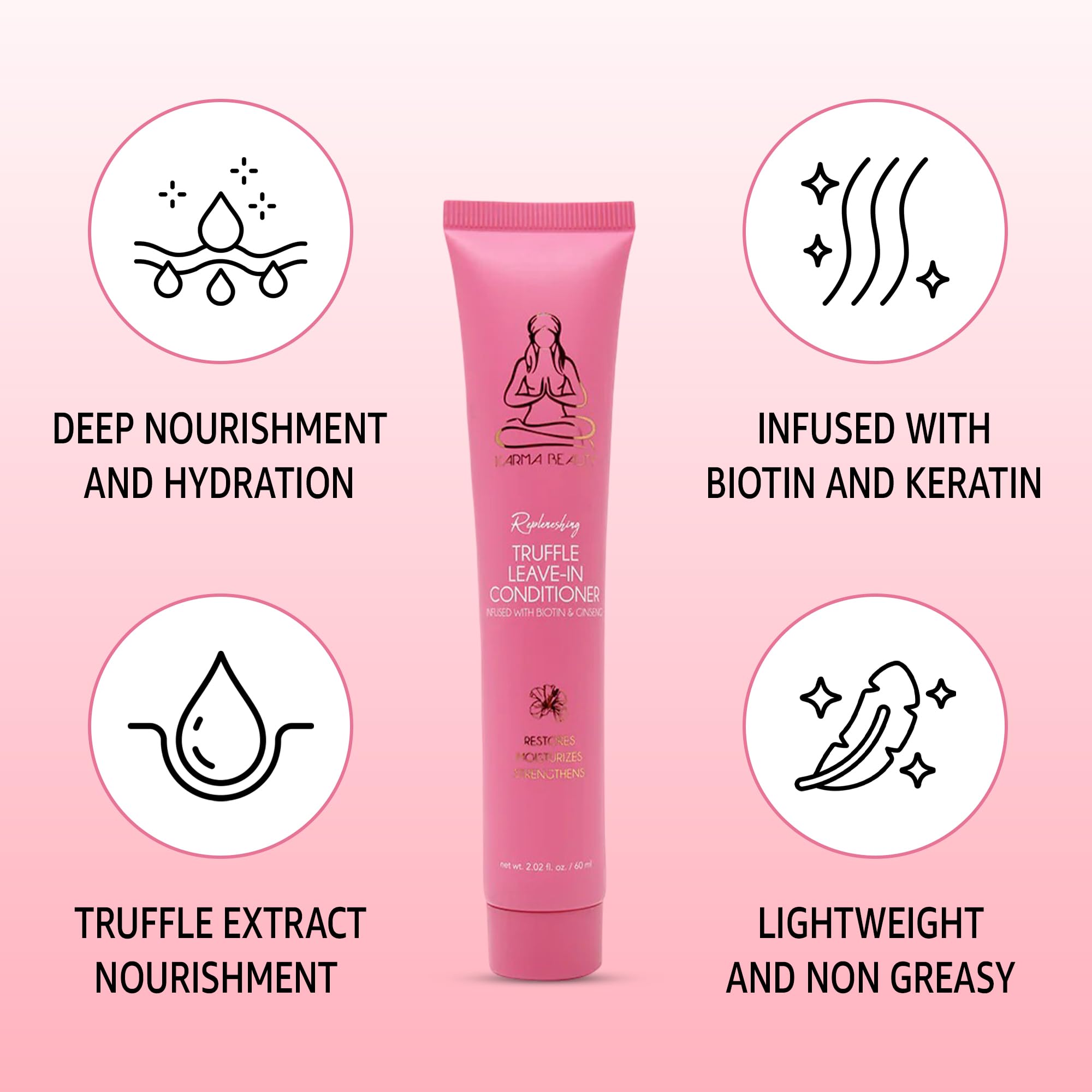 Karma Beauty Replenishing Truffle Leave-In Conditioner | Biotin & Keratin | 60ml