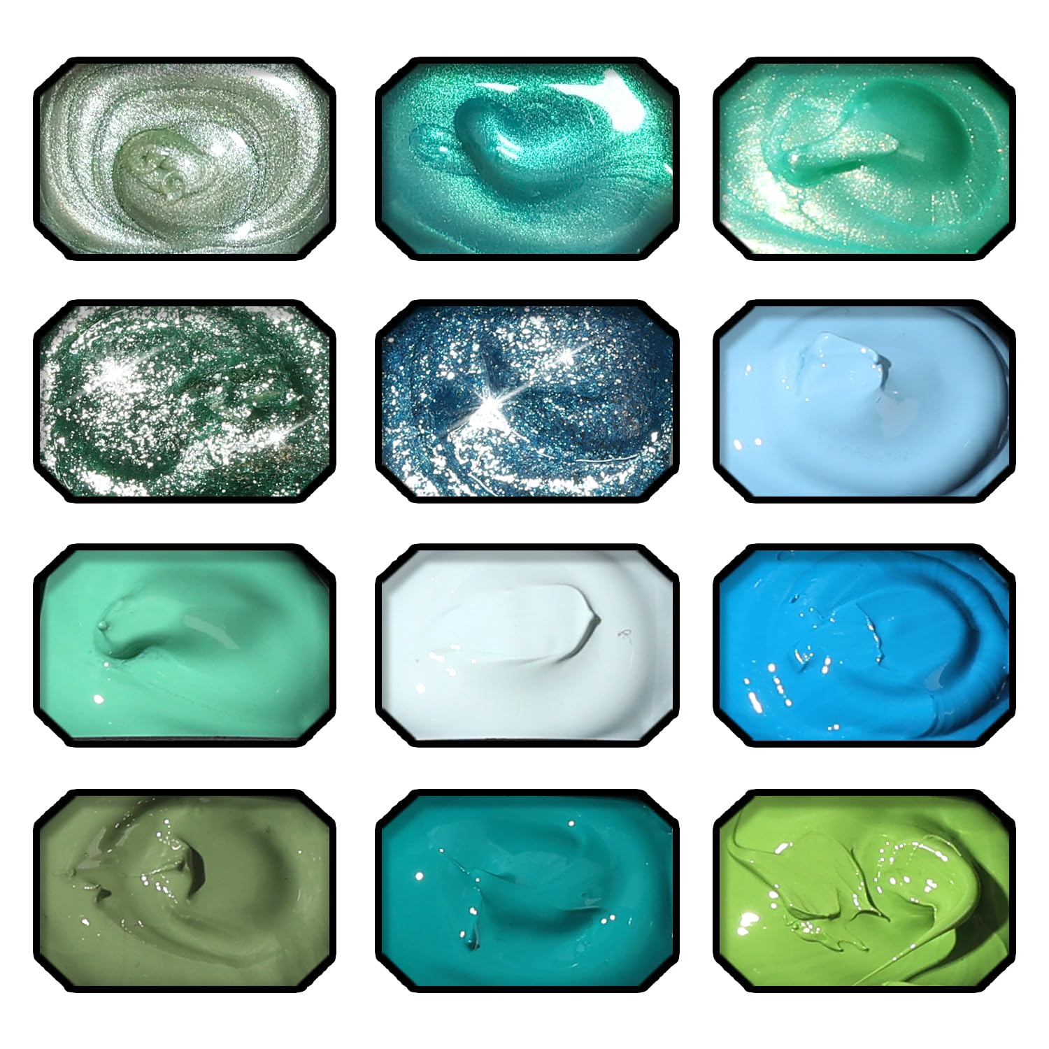 Karroy Sponge Pat Gel Nail Polish Palette – 12-Color Ombre Gradient Gel, No Wipe, UV/LED Cure