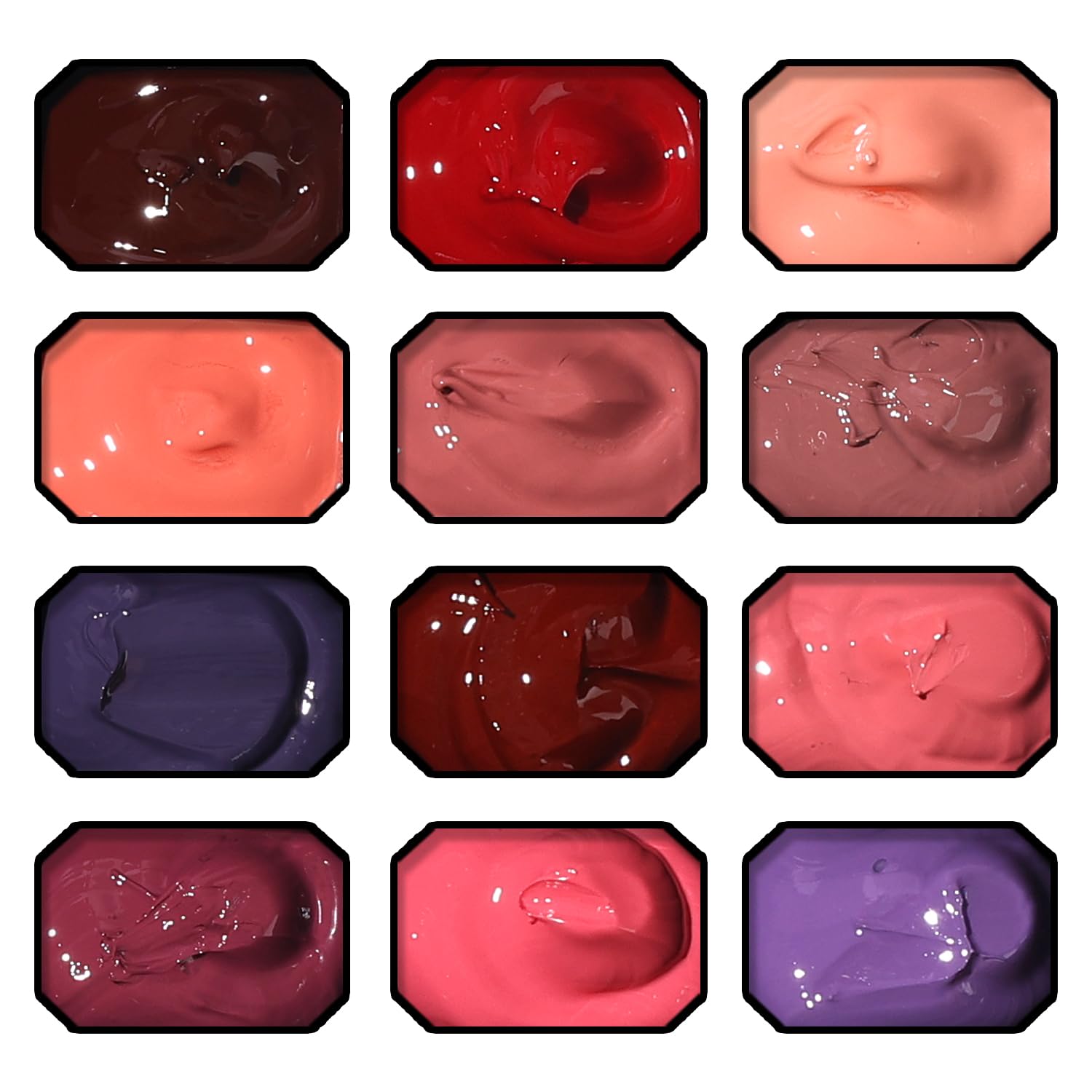 Karroy Sponge Pat Gel Nail Polish Palette — 12-Color Ombre Gel Color Set | UV/LED, No Wipe