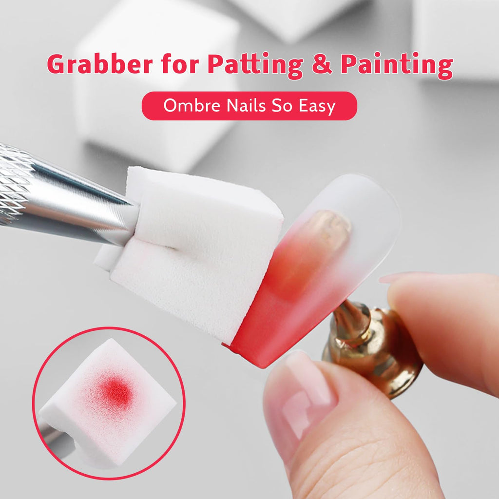 Karroy Sponge Pat Paint Nail Gel - 9-Color Ombre Gradient Kit (No Wipe, UV/LED)