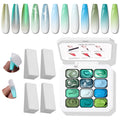 Karroy Sponge Pat Gel Nail Polish Palette – 12-Color Ombre Gradient Gel, No Wipe, UV/LED Cure