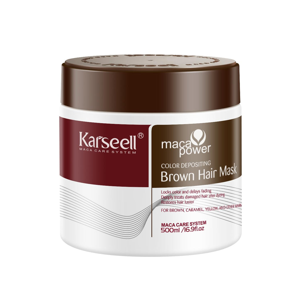 Karseell Hair Color Depositing Conditioner – Brown Tone Refresh for Color-Treated & Highlighted Hair | 500mL