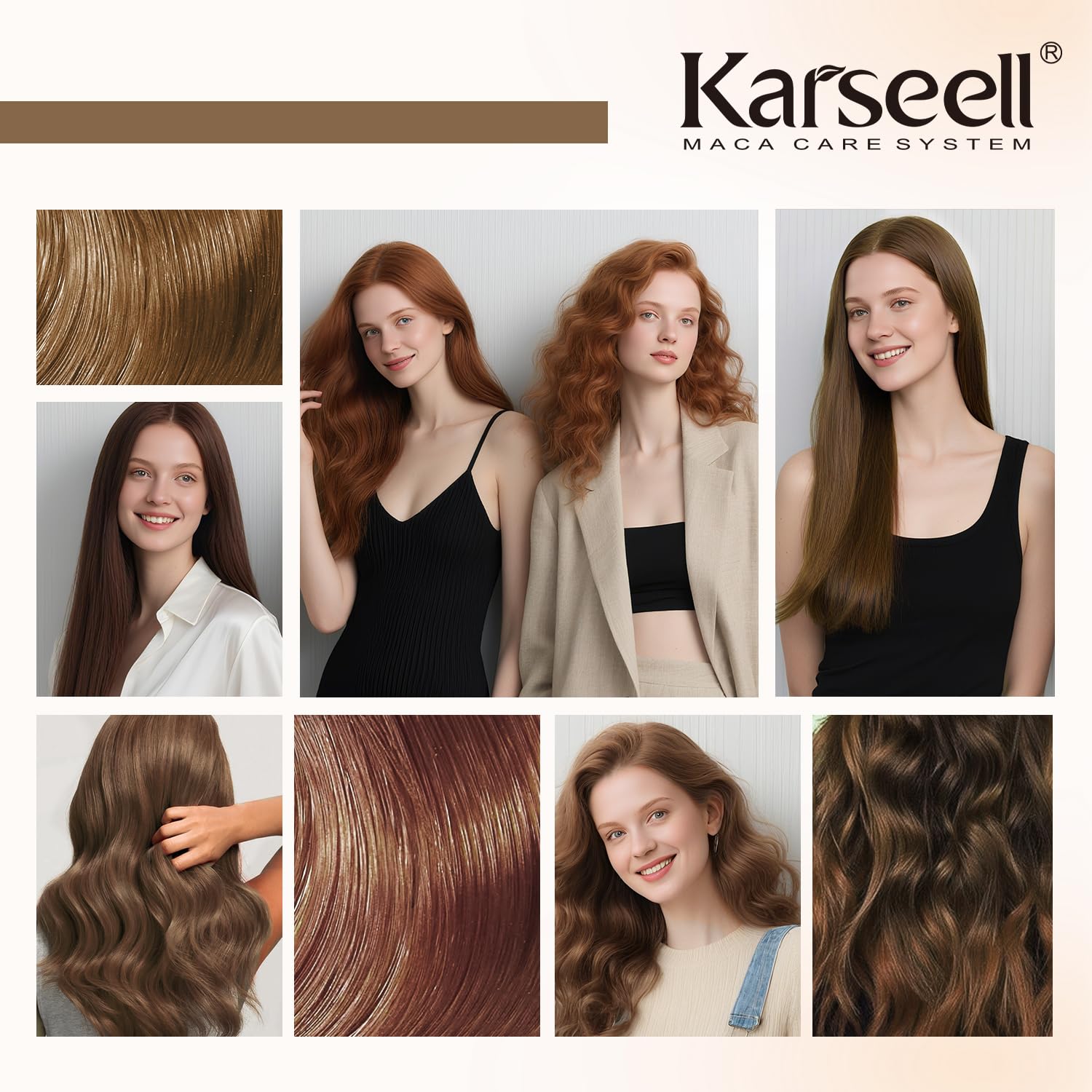 Karseell Hair Color Depositing Conditioner – Brown Tone Refresh for Color-Treated & Highlighted Hair | 500mL