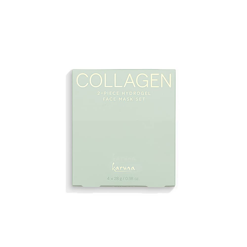 Karuna Skin Collagen Hydrogel Face Masks – 2-Piece, Hydrating & Age-Defying (4 Pack)