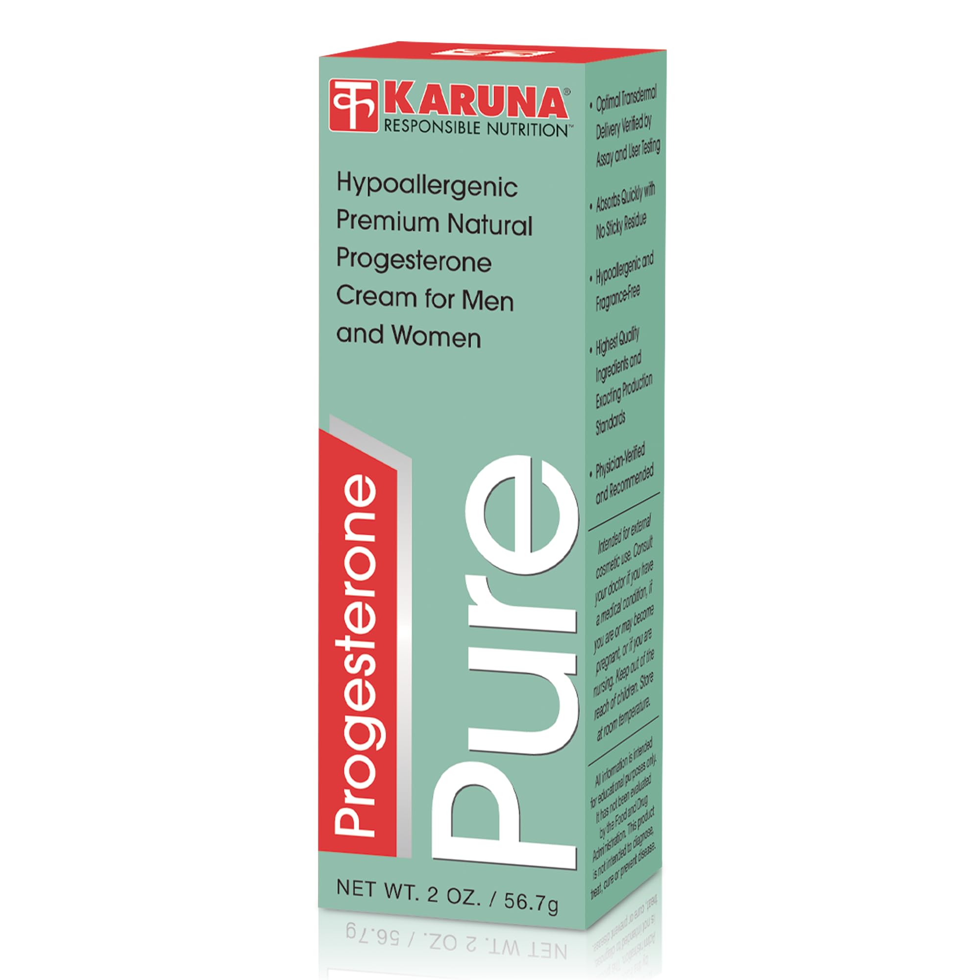 Karuna Progesterone Pure 2oz – Hypoallergenic USP Progesterone Cream