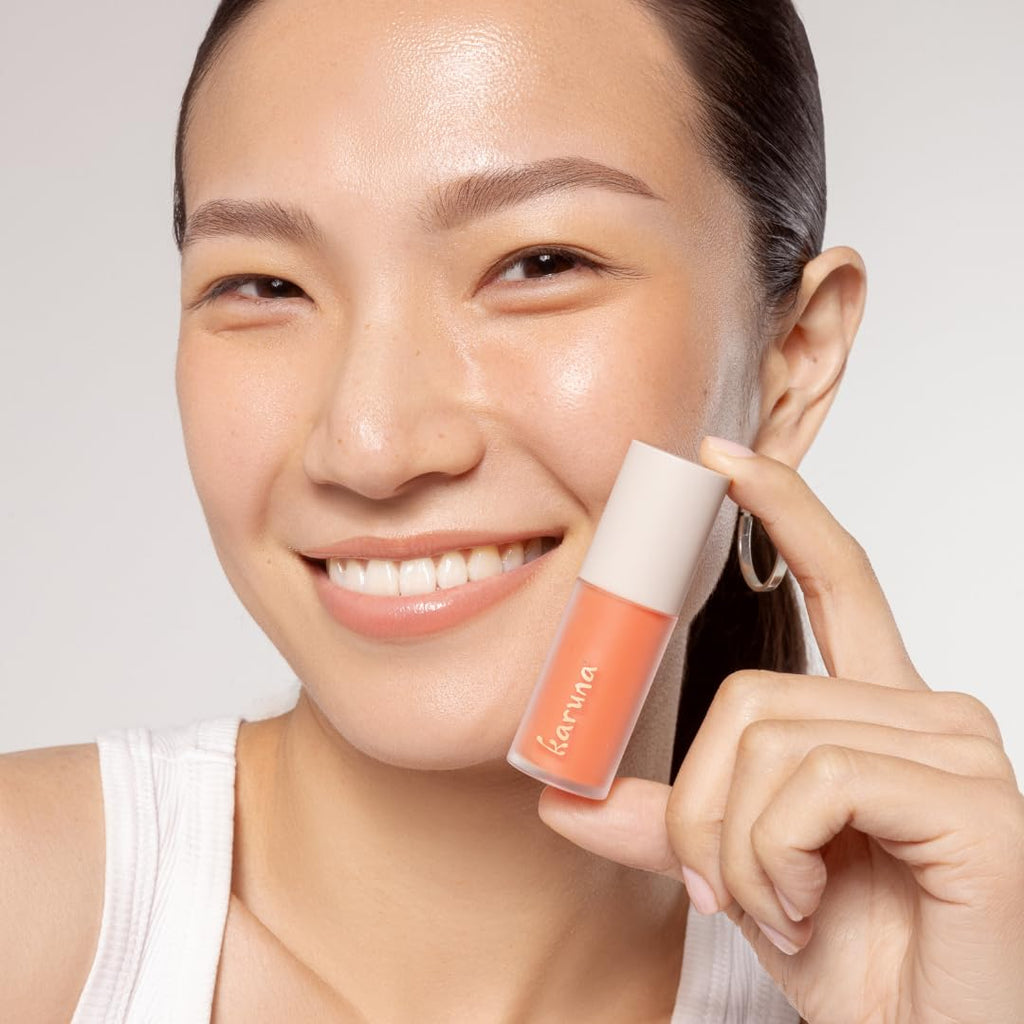 Karuna Skin Tinted Lip Oil – Pause shade | Hydrating Lip Tint with Peptides, Antioxidants & Vegan Formula