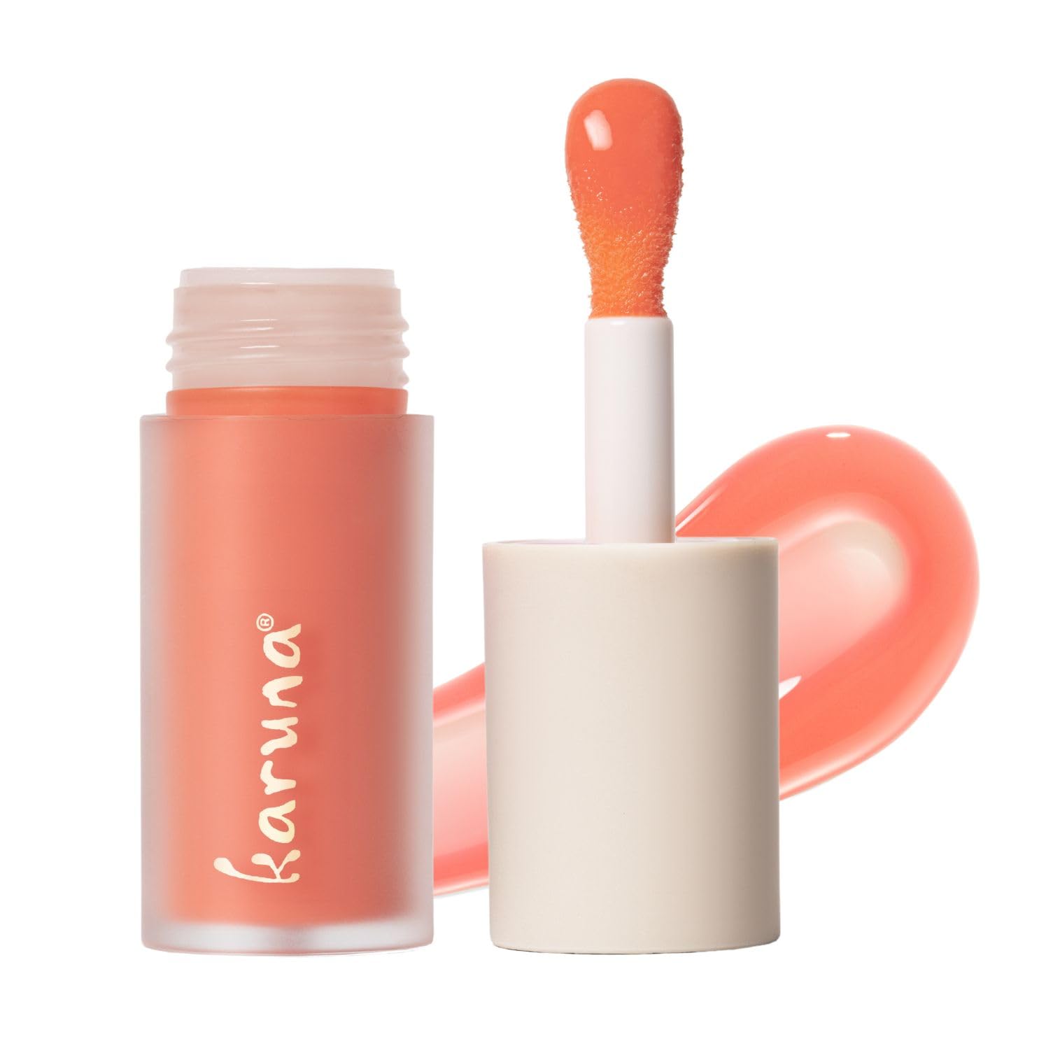 Karuna Skin Tinted Lip Oil – Pause shade | Hydrating Lip Tint with Peptides, Antioxidants & Vegan Formula