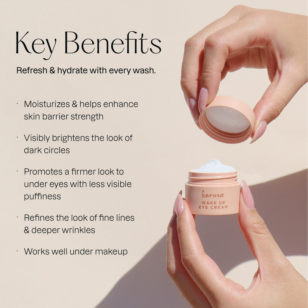 Karuna Wake Up Eye Cream with Coffee Cherry & Tri-Peptides, 15 ml