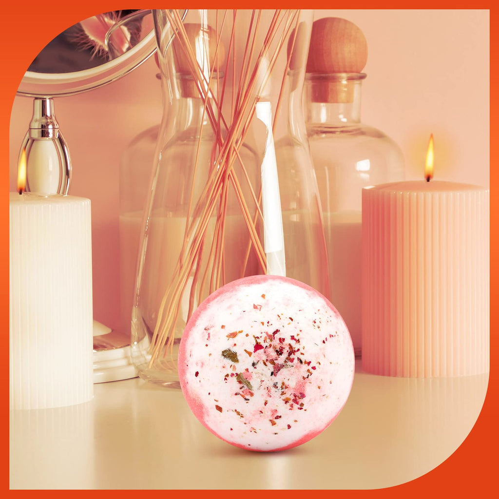 KASTU Bath Bombs Salt Balls Gift Set – 12 Aromatherapy Fizzy Bath Bombs with Vanilla Menthol Rose Oils