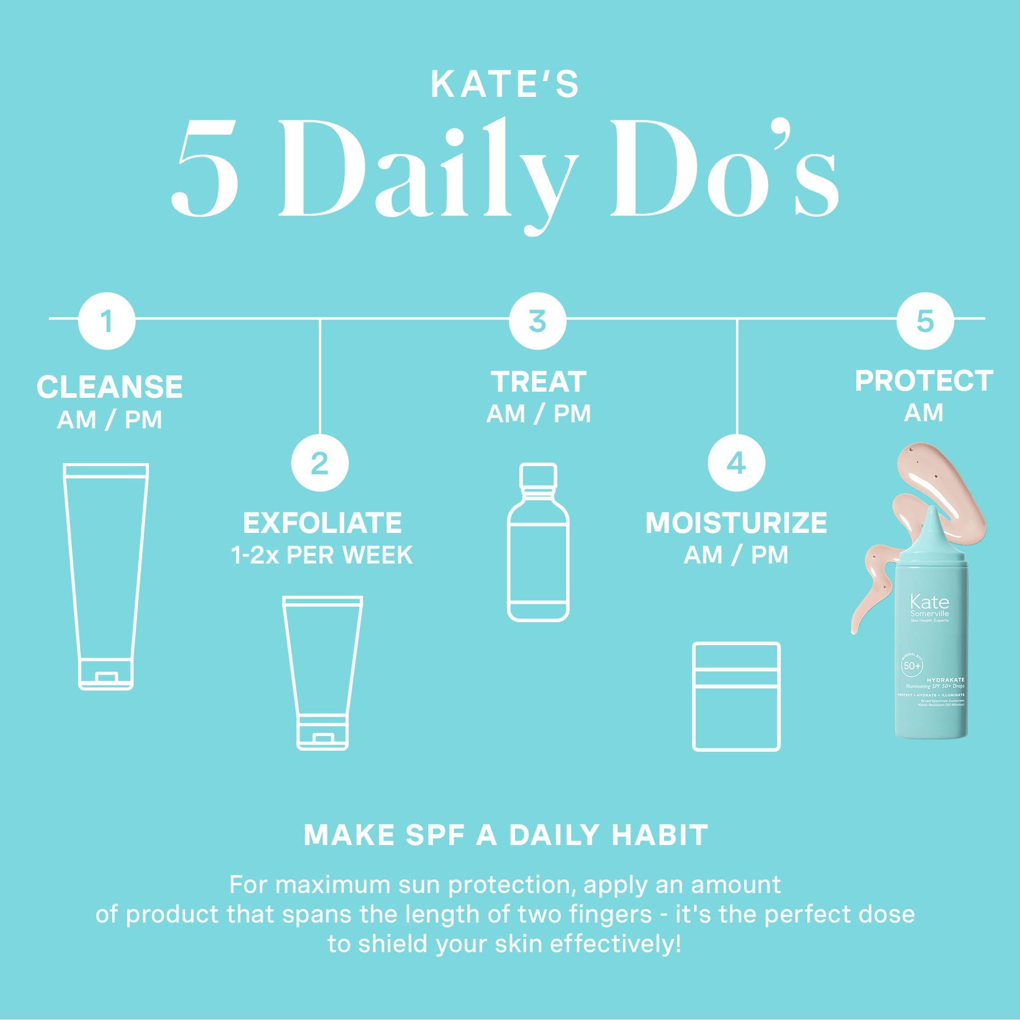 Kate Somerville HydraKate Illuminating Sunscreen Drops SPF 50+ | Mineral Tint & Hydration
