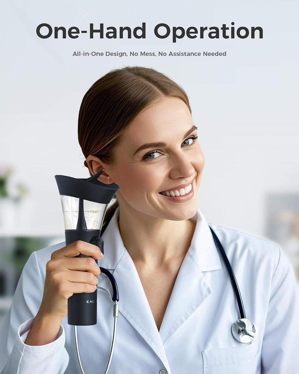 KAUGIC Manual Ear Wax Cleaner – Safe, Comfortable One-Hand Operation (Dark Blue)