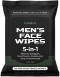 Kawala Men’s Face Wipes 5‑in‑1: Retinol, Collagen, Snail Mucin & Hyaluronic Acid – Alcohol‑Free