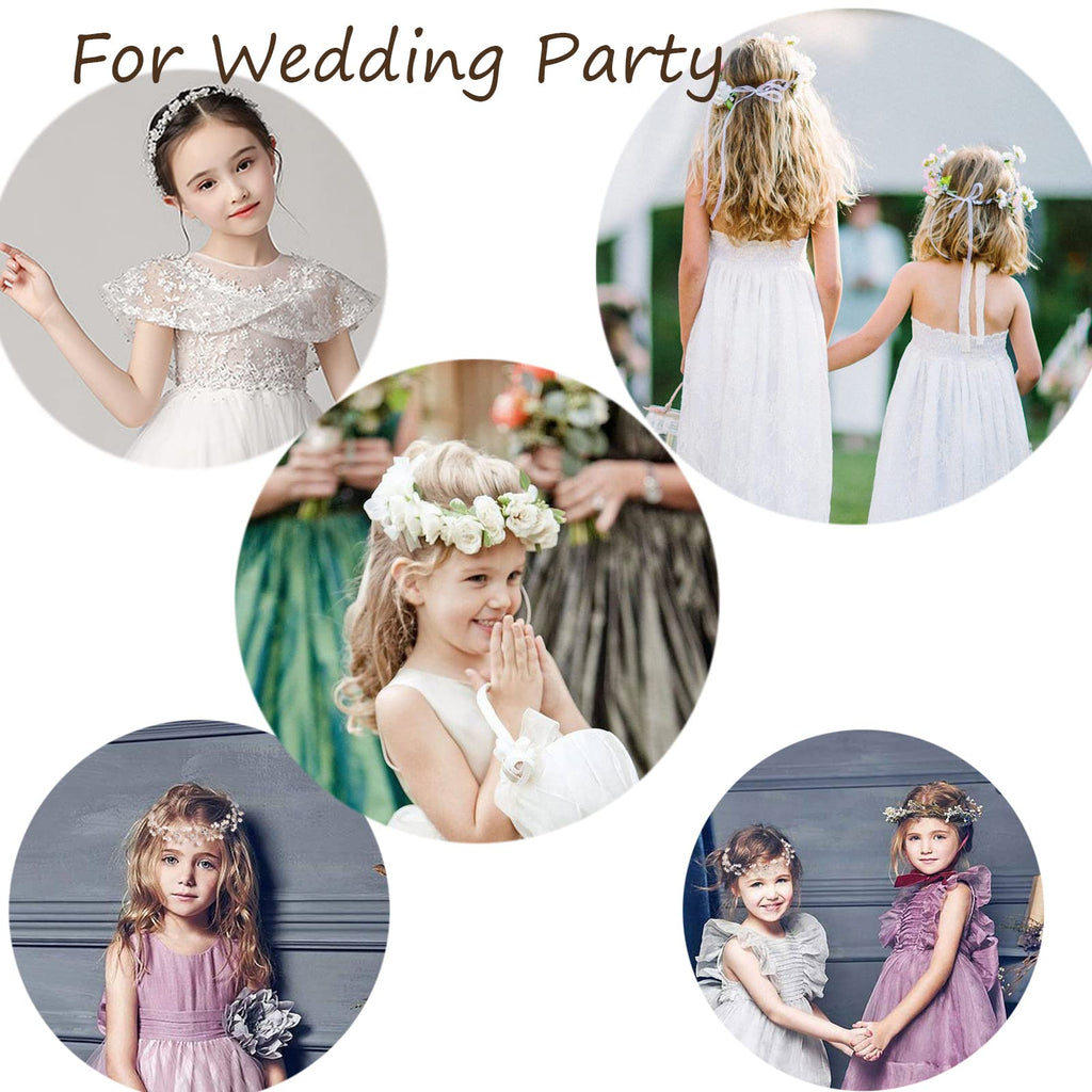 Kayzon Silver Pearl Flower Girl Headband – Bridal Wedding Hair Accessory