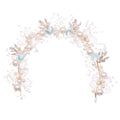 Kayzon Kids Wedding Hair Headpiece - Blue Princess Flower Pearl Headband