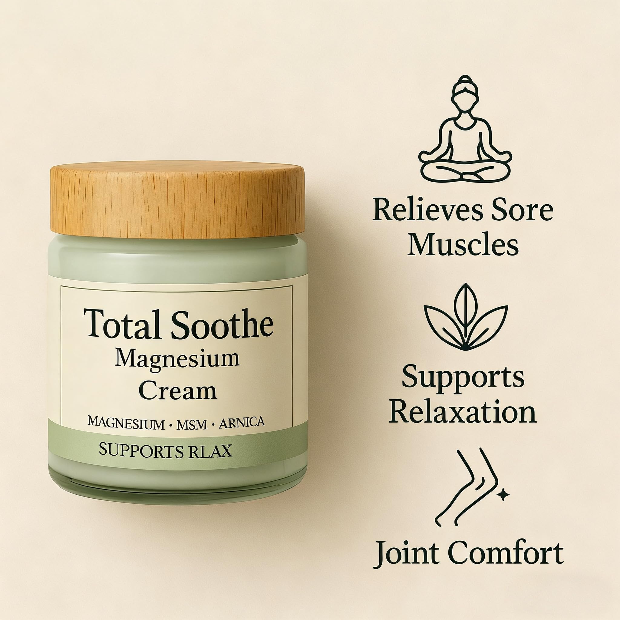 KBSBUBB TotalRelief Magnesium Cream – Fast-Absorbing Joint & Muscle Comfort