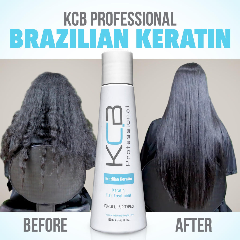 KCB Professional Brazilian Keratin 1 Step Treatment Kit — At-Home Hair Straightening (Formaldehyde-Free)