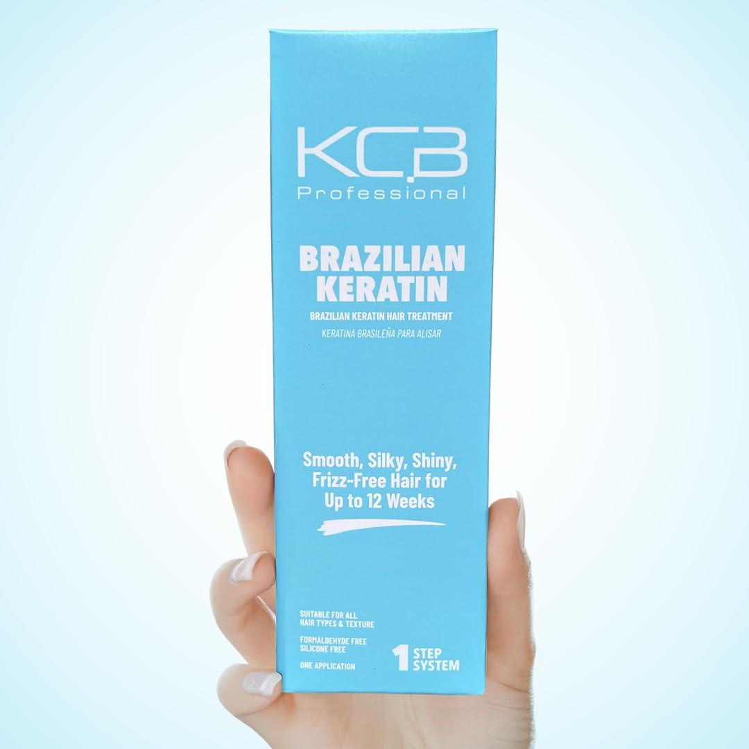 KCB Professional Brazilian Keratin 1 Step Treatment Kit — At-Home Hair Straightening (Formaldehyde-Free)