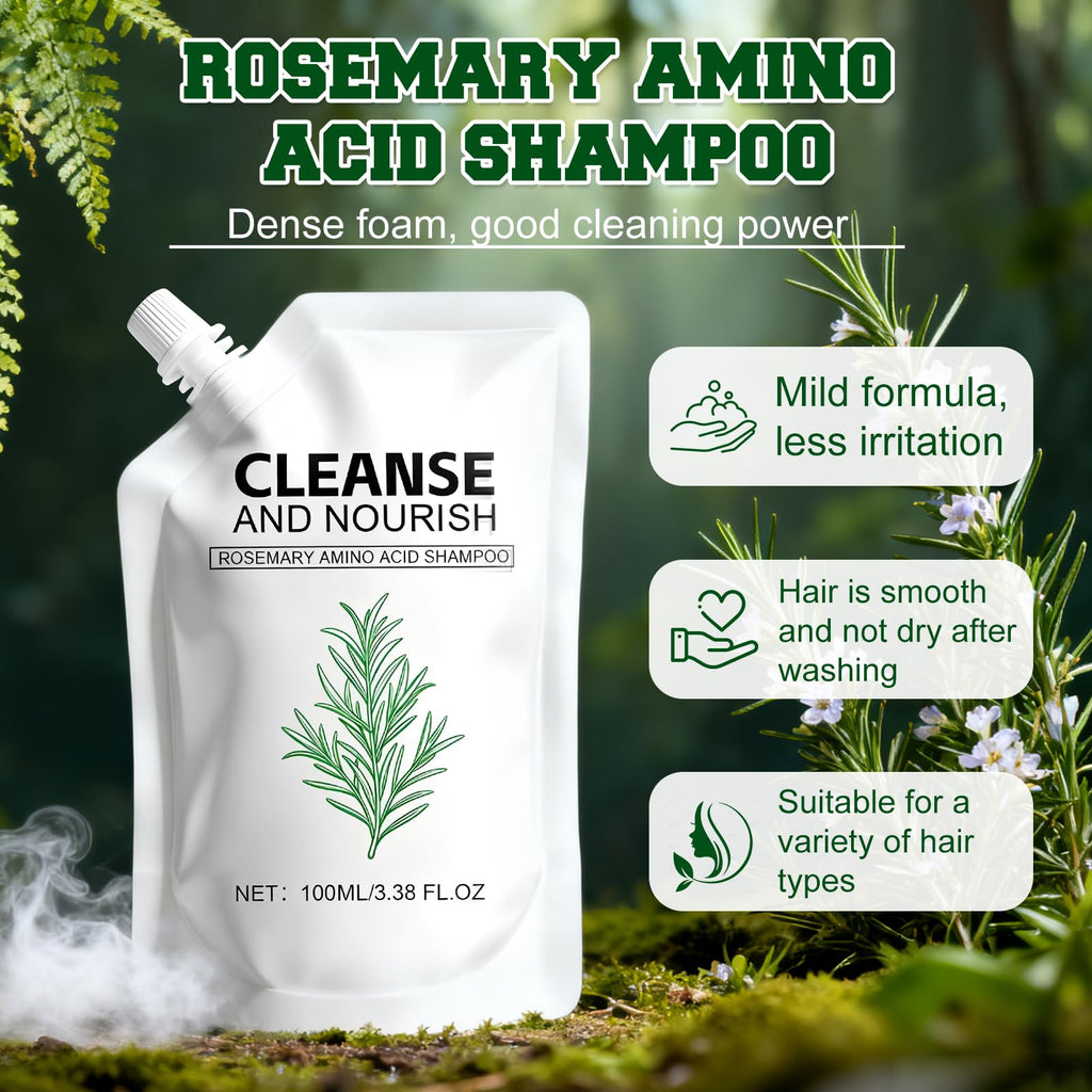 KEBEGE Rosemary Amino Acid Shampoo – Strengthen Roots for Thinning Hair (2 Pack)