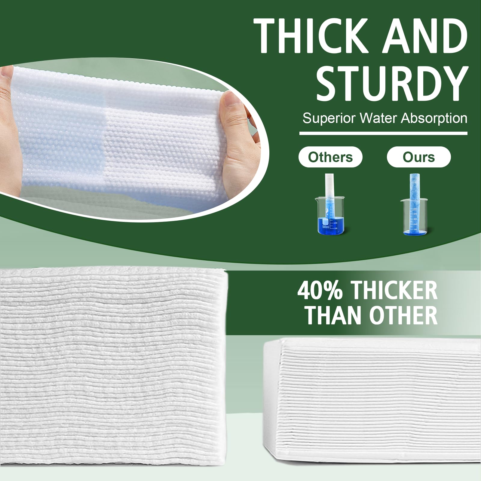 KeeiZoes Disposable Face Towels 600 Count – Biodegradable, Ultra-Soft & Thick for Sensitive Skin