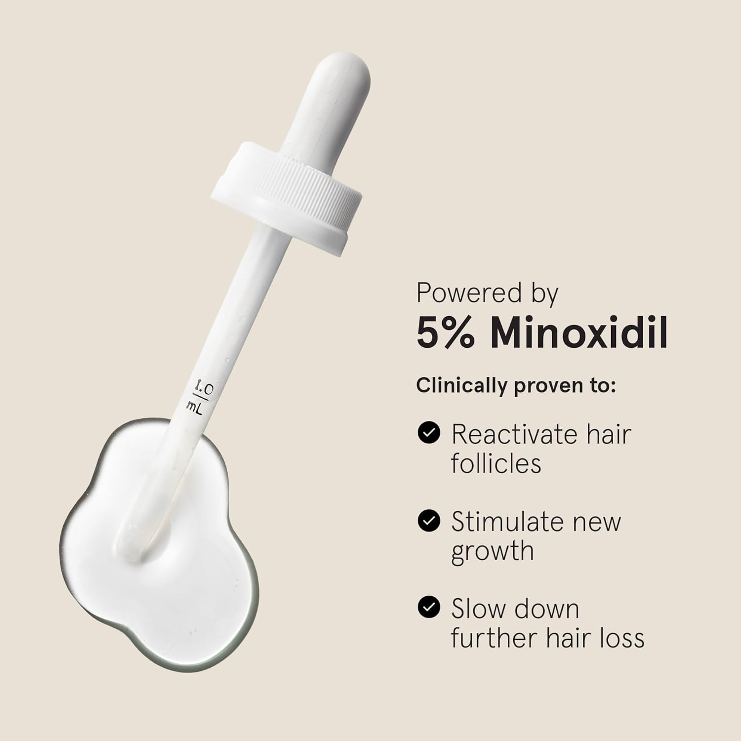 Keeps Extra Strength Minoxidil 5% for Men – Hair Growth Serum for Crown & Vertex | Unscented