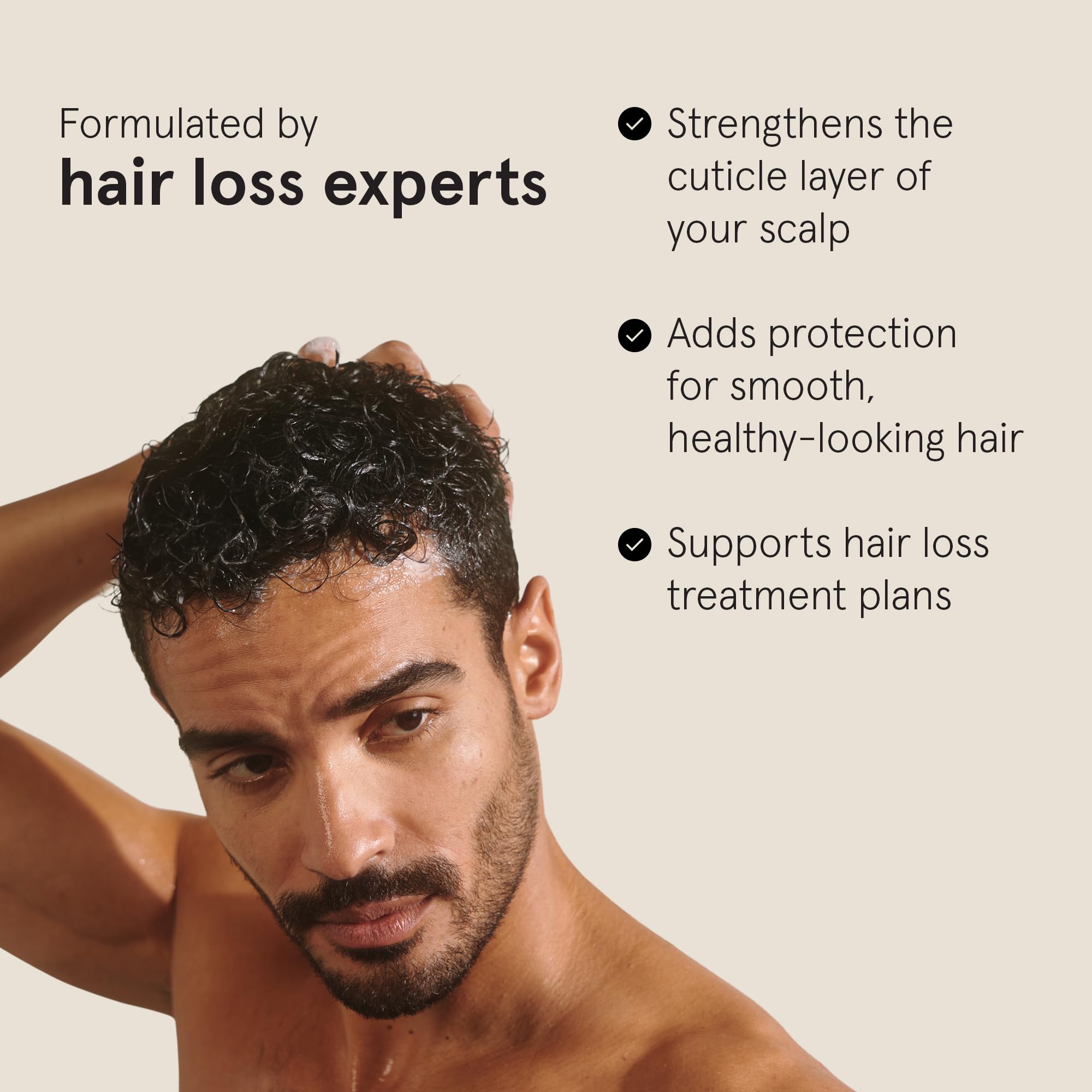 Keeps Hair Thickening Conditioner for Men — Fuller, Thicker Hair (8 oz) | Biotin, Caffeine, Saw Palmetto