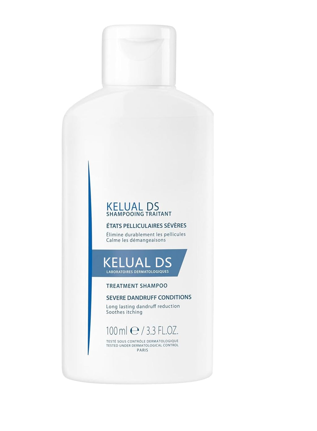KELUAL DS Anti-Dandruff Shampoo | Long-Lasting Relief, 3.3 Fl Oz (100 ml) | 1 Pack