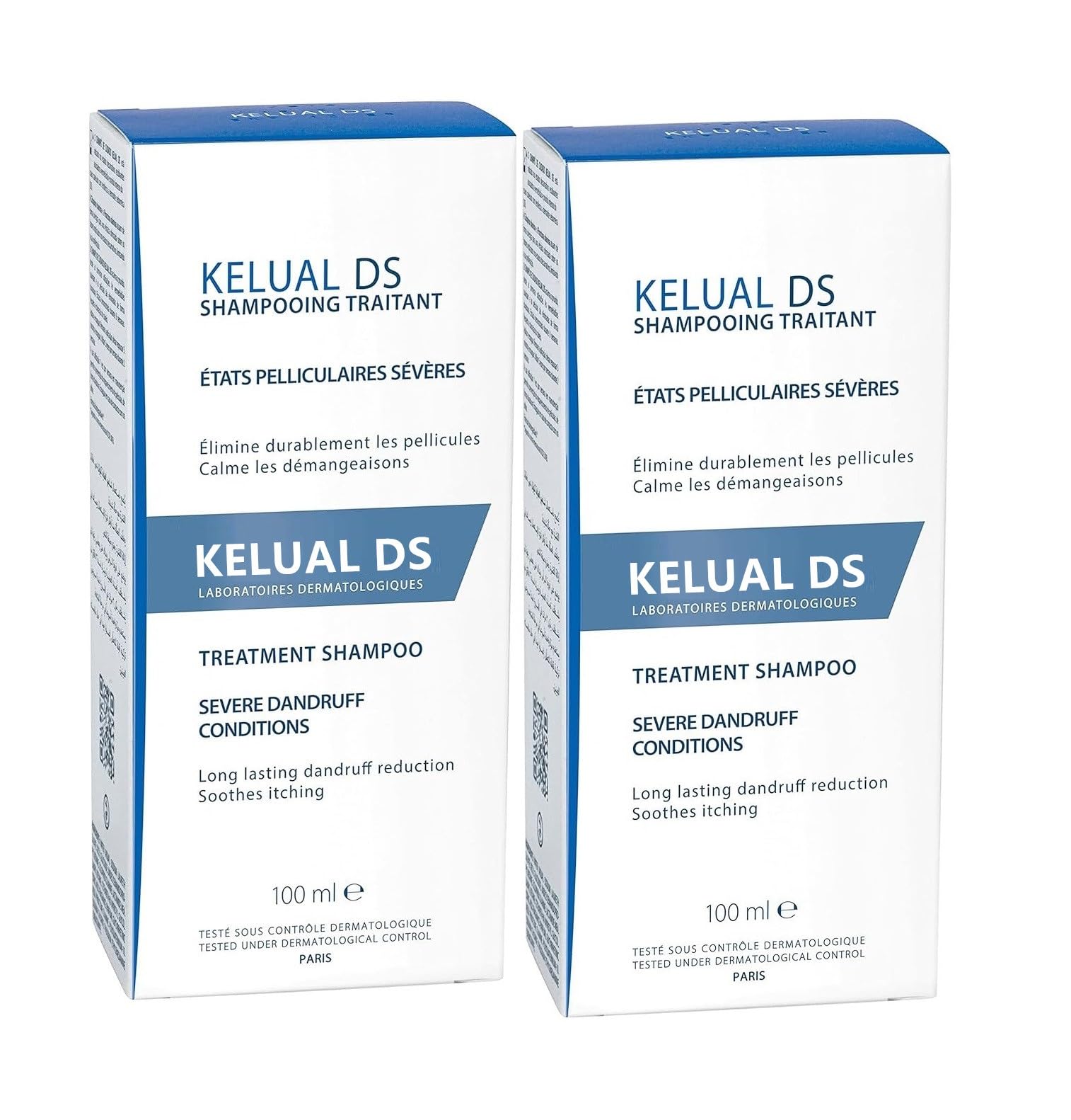 KELUAL DS Anti-Dandruff Shampoo | Long-Lasting Relief, 3.3 Fl Oz (100 ml) | 1 Pack