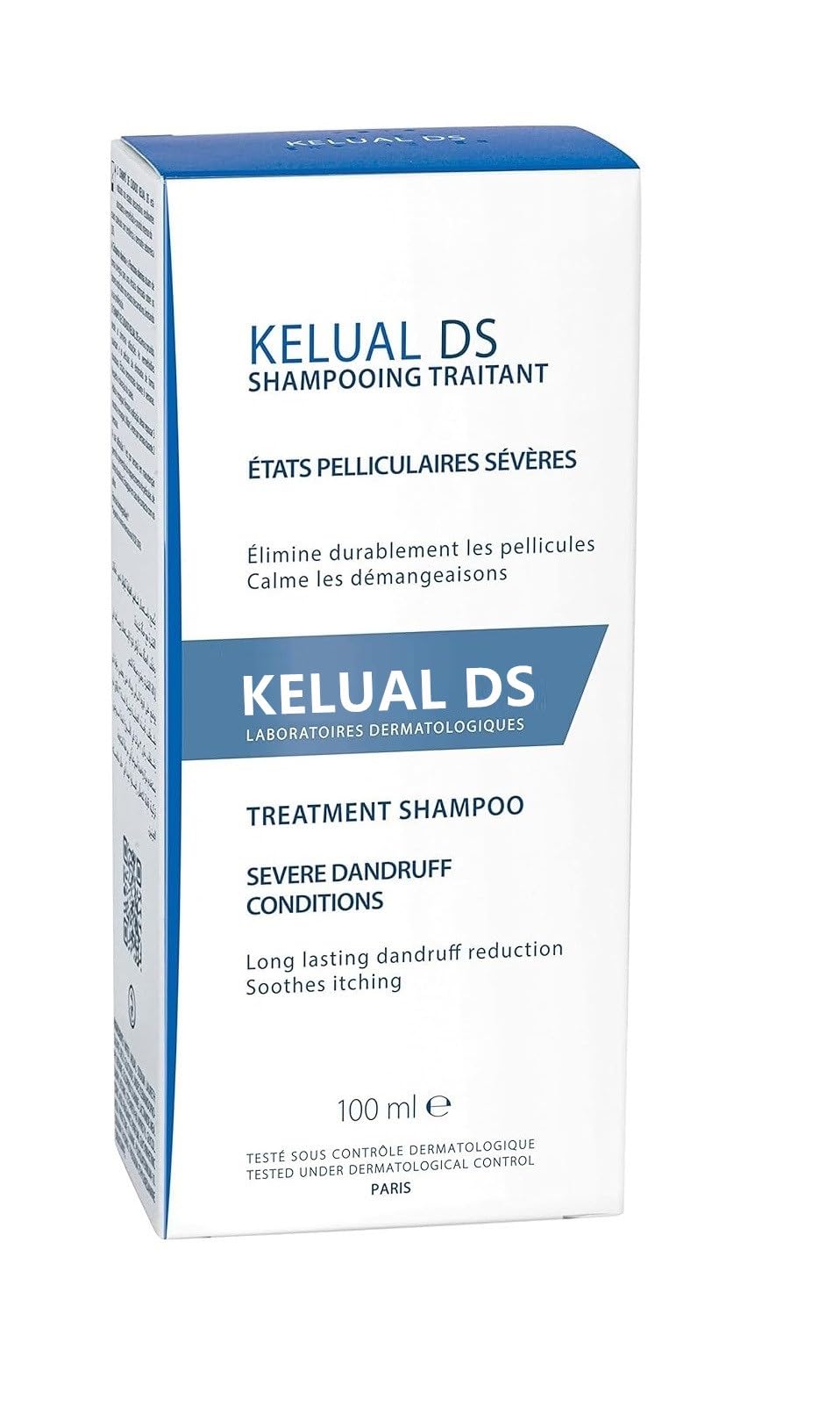 KELUAL DS Anti-Dandruff Shampoo | Long-Lasting Relief, 3.3 Fl Oz (100 ml) | 1 Pack