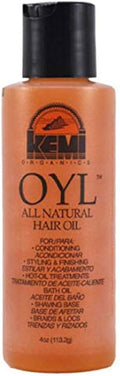 Kemi OYL All Natural Hair Oil 4 Oz. | Versatile Styling, Conditioning & Hot Oil Treatments